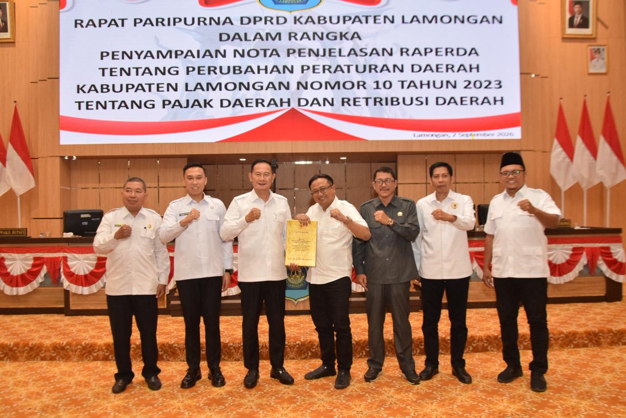 Rapat Paripurna DPRD Kabupaten Lamongan Bahas Perubahan APBD Tahun Anggaran 2026 dan Perubahan Perda Pajak Daerah serta Retribusi Daerah