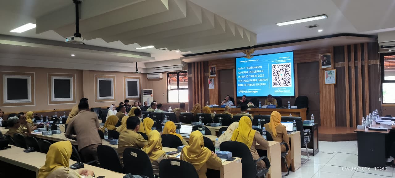 Pemkab dan DPRD Lamongan Gelar Rapat Pembahasan Perubahan Raperda Pajak dan Retribusi Daerah